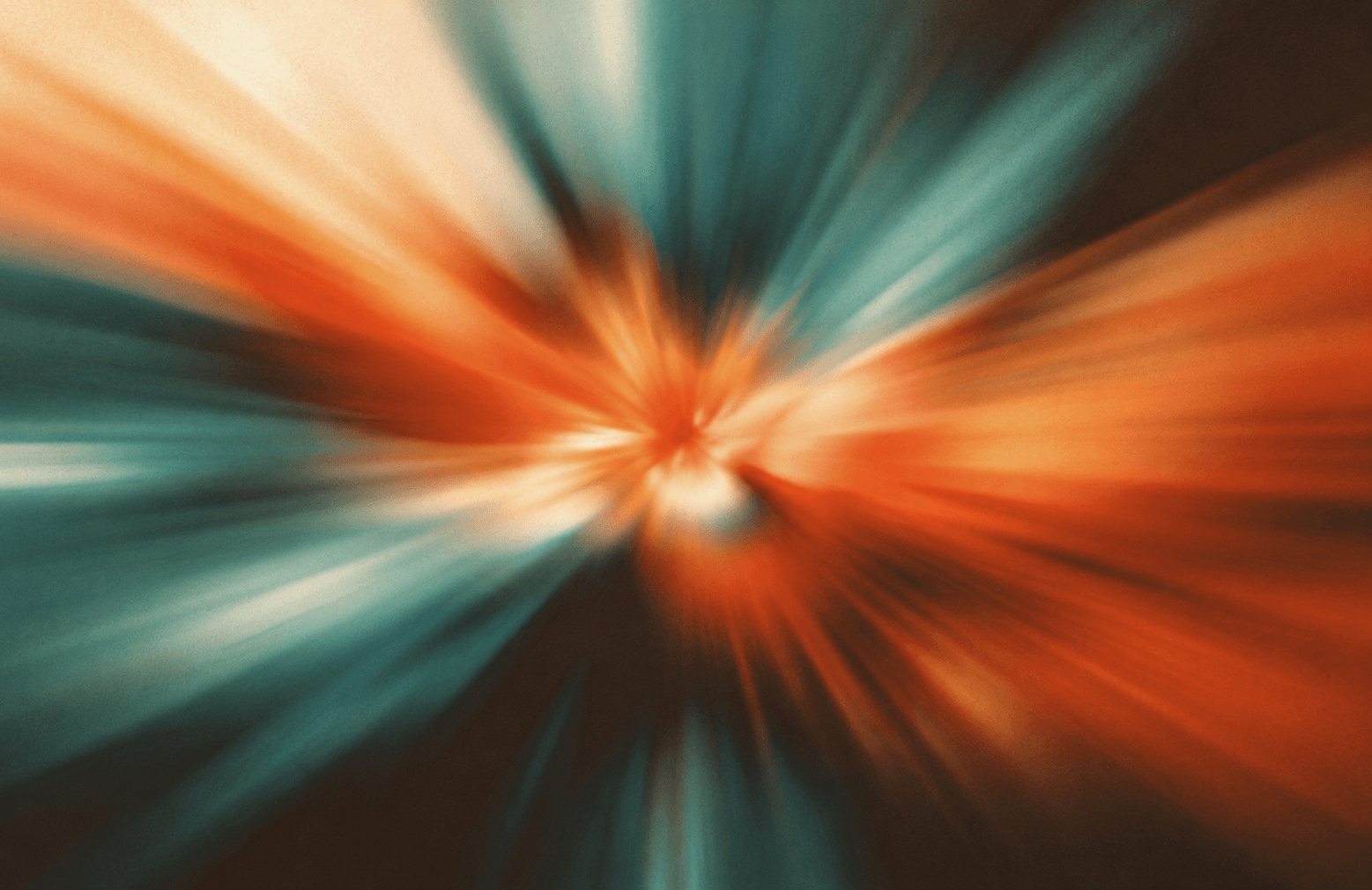 Abstract teal and orange light streaks